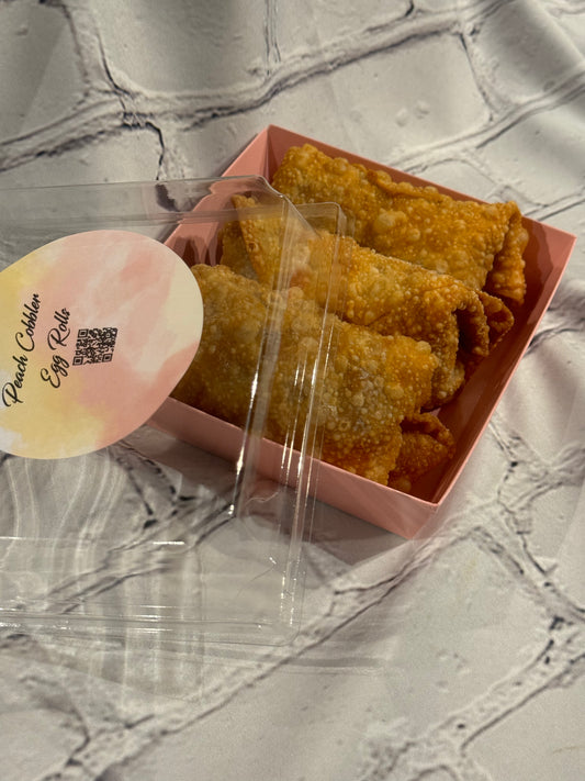 Peach Cobbler Egg Rolls